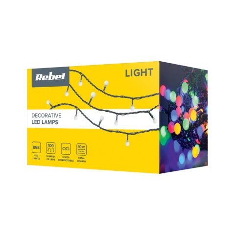 Lampki choinkowe Led Rebel zewnętrzne 10m RGB Lampki choinkowe Led Rebel zewnętrzne 10m RGB