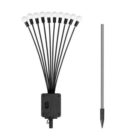 Lampki solarne LED ogrodowe ozdobne kulki wbijane drzewko Rebel