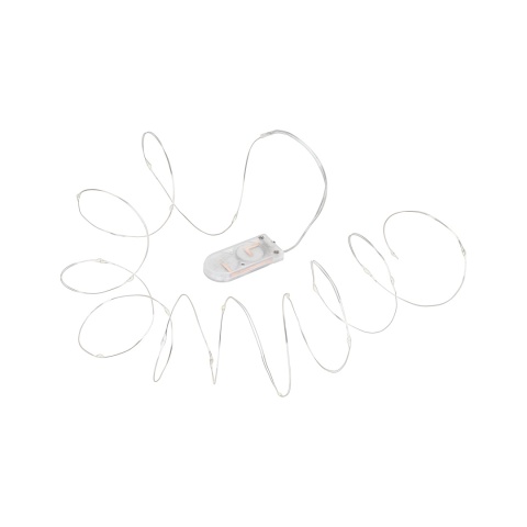Lampki świąteczne 20 mini LED zimny biały stroik