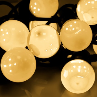 Lampki zewnętrzne 50 LED świąteczne girlanda 6m IP44 białe ciepłe Rebel