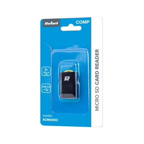 Mini czytnik kart micro SD Rebel Comp R60 USB 2.0 480Mb/s Mini czytnik kart micro SD Rebel Comp R60 USB 2.0 480Mb/s