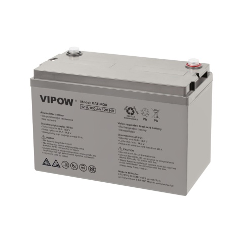Akumulator 12V 100Ah żelowy Vipow zasilacz UPS Akumulator 12V 100Ah żelowy Vipow zasilacz UPS