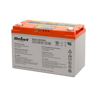 Akumulator 12V 100Ah żelowy ups zasilacz awaryjny bateria Rebel