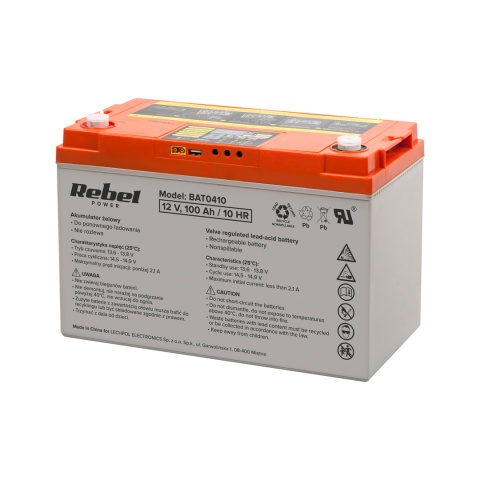 Akumulator 12V 100Ah żelowy ups zasilacz awaryjny bateria Rebel Akumulator 12V 100Ah żelowy ups zasilacz awaryjny bateria Rebel