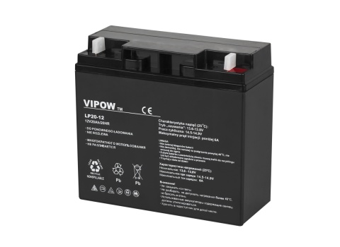 Akumulator 12V 20Ah żelowy Vipow zasilacz UPS PIEC