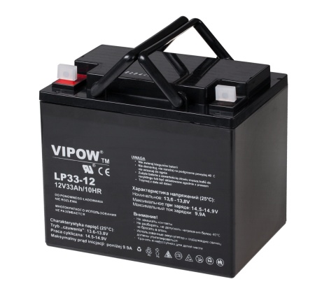 Akumulator 12V 33Ah żelowy Vipow zasilacz UPS PIEC