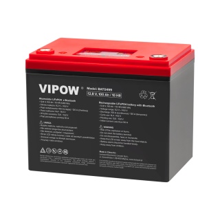 Akumulator LiFePO4 12V 100Ah Bluetooth LCD Vipow