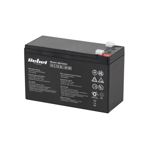 Akumulator żelowy Rebel 12 V / 7,5 Ah