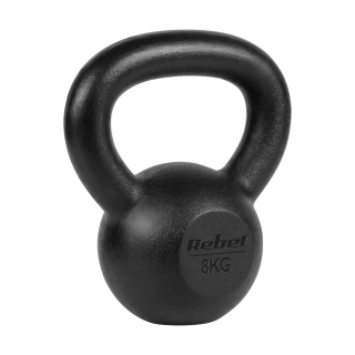 Kettlebell żeliwny 8kg kettle hantel obciążenie odważnik do ćwiczeń Rebel