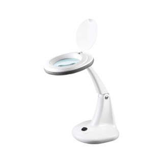 Lampa warsztatowa z lupą kosmetyczna 48x LED 5dpi 6W 6500K regulacja Rebel