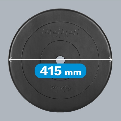 Obciążenie bitumiczne 20kg otwór 31mm talerz klasyczne REBEL ACTIVE Obciążenie bitumiczne 20kg otwór 31mm talerz klasyczne REBEL ACTIVE