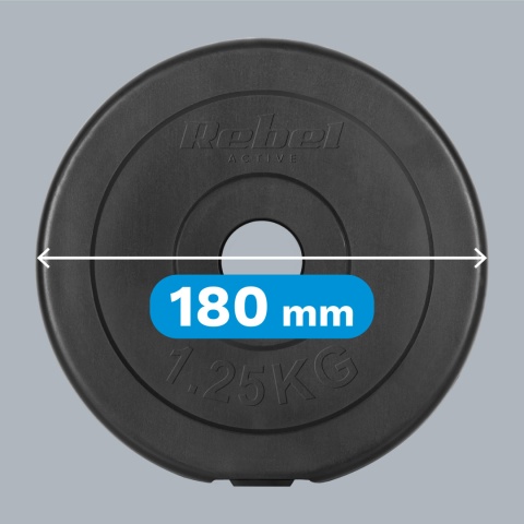 Obciążenie bitumiczne zestaw 4x1.25kg 6kg otwór 31mm talerz klasyczny REBEL Obciążenie bitumiczne zestaw 4x1.25kg 6kg otwór 31mm talerz klasyczny REBEL