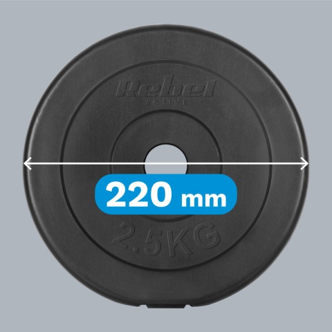 Obciążenie bitumiczne zestaw 4x2.5kg 10kg otwór 31mm talerz klasyczny REBEL Obciążenie bitumiczne zestaw 4x2.5kg 10kg otwór 31mm talerz klasyczny REBEL