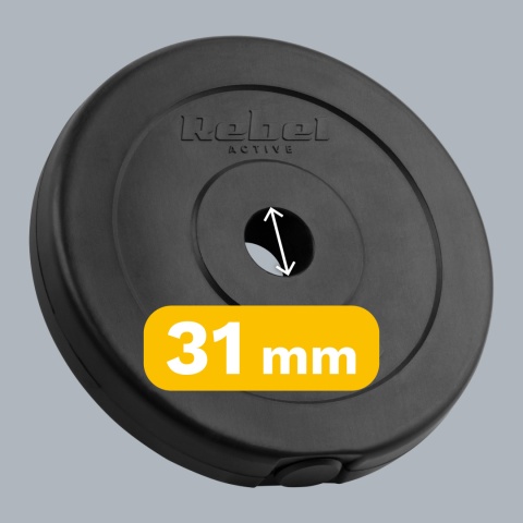 Obciążenie bitumiczne zestaw 4x2.5kg 10kg otwór 31mm talerz klasyczny REBEL Obciążenie bitumiczne zestaw 4x2.5kg 10kg otwór 31mm talerz klasyczny REBEL