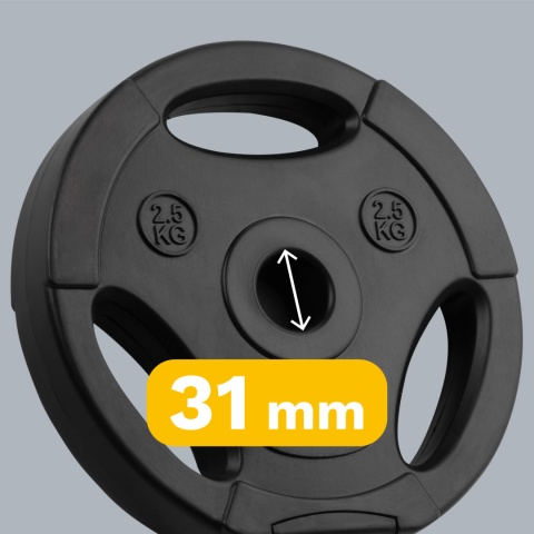 Obciążenie bitumiczne zestaw 4x2.5kg 10kg otwór 31mm talerz uchwyty Rebel