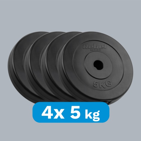 Obciążenie bitumiczne zestaw 4x5kg 20kg otwór 31mm talerz klasyczny REBEL Obciążenie bitumiczne zestaw 4x5kg 20kg otwór 31mm talerz klasyczny REBEL