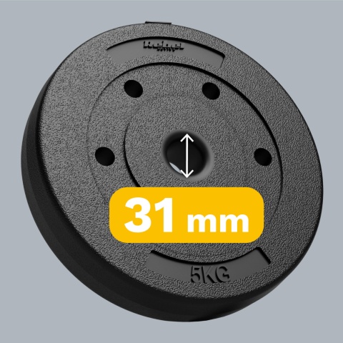 Obciążenie bitumiczne zestaw 8x1,25kg 4x2,5kg 2x5kg 30kg 31mm talerze Rebel