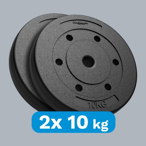 Obciążenie bitumiczne zestaw obciążeń 2x10kg 20kg 31mm talerze Rebel Obciążenie bitumiczne zestaw obciążeń 2x10kg 20kg 31mm talerze Rebel