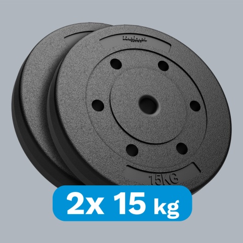Obciążenie bitumiczne zestaw obciążeń 2x15kg 30kg 31mm talerze Rebel Obciążenie bitumiczne zestaw obciążeń 2x15kg 30kg 31mm talerze Rebel