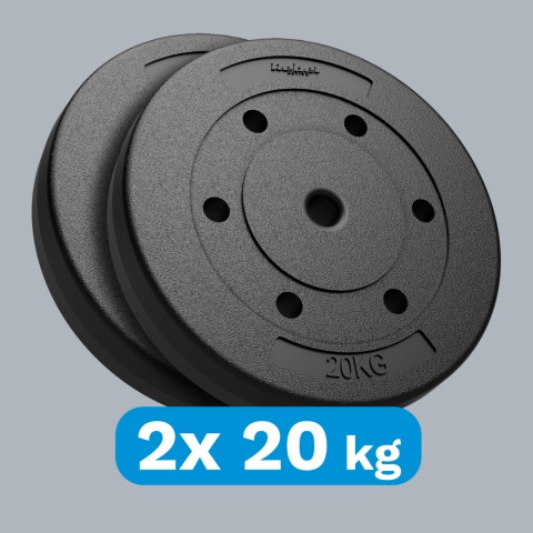 Obciążenie bitumiczne zestaw obciążeń 2x20kg 40kg 31mm talerze Rebel Obciążenie bitumiczne zestaw obciążeń 2x20kg 40kg 31mm talerze Rebel