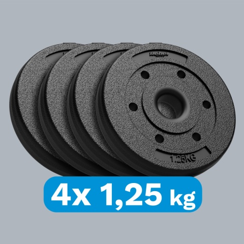Obciążenie bitumiczne zestaw obciążeń 4x1.25kg 5kg 31mm talerze Rebel Obciążenie bitumiczne zestaw obciążeń 4x1.25kg 5kg 31mm talerze Rebel