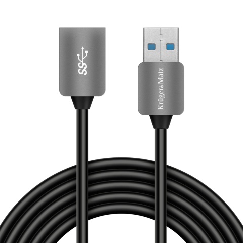 Przedłużacz USB 3.0 gniazdo - wtyk kabel 1m Przedłużacz USB 3.0 gniazdo - wtyk kabel 1m