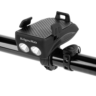 Uchwyt rowerowy na telefon powerbank latarka dzwonek Kruger&Matz XT 50