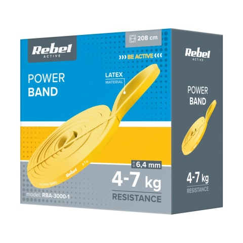 Guma oporowa taśma do ćwiczeń elastyczna wytrzymała power band 4-7 kg Rebel