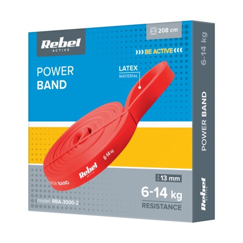 Guma oporowa taśma do ćwiczeń elastyczna wytrzymała power band 6-14 kg Rebel