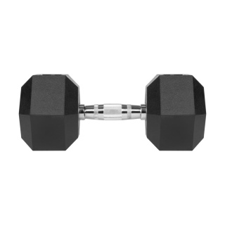 Hantel żeliwny gumowany sztangielka hantla HEX 17.5kg Rebel hexagonalne