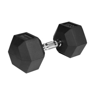 Hantel żeliwny gumowany sztangielka hantla HEX 20kg Rebel hexagonalne