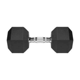 Hantel żeliwny gumowany sztangielka hantla HEX 20kg Rebel hexagonalne