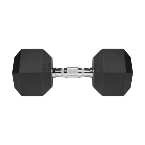 Hantel żeliwny gumowany sztangielka hantla HEX 20kg Rebel hexagonalne Hantel żeliwny gumowany sztangielka hantla HEX 20kg Rebel hexagonalne