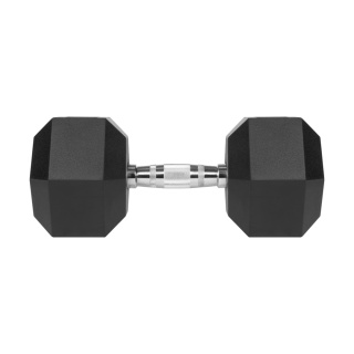 Hantel żeliwny gumowany sztangielka hantla HEX 22.5kg Rebel hexagonalne