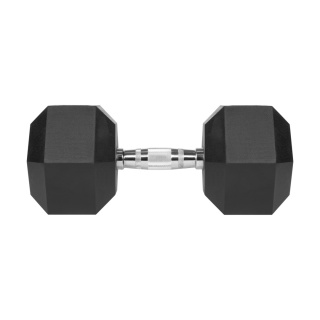 Hantel żeliwny gumowany sztangielka hantla HEX 25kg Rebel hexagonalne