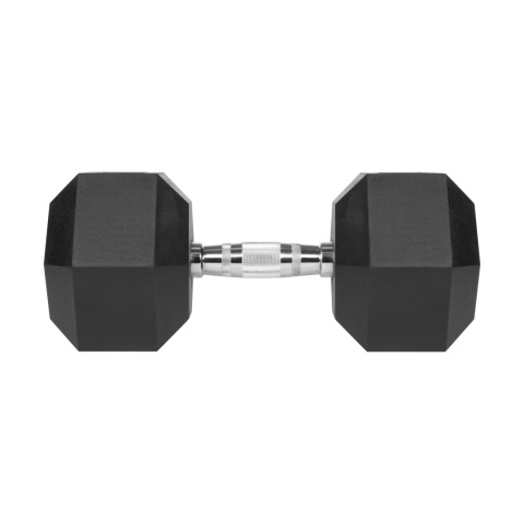 Hantel żeliwny gumowany sztangielka hantla HEX 25kg Rebel hexagonalne Hantel żeliwny gumowany sztangielka hantla HEX 25kg Rebel hexagonalne