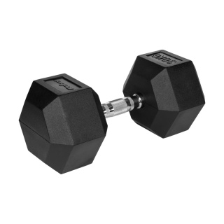 Hantel żeliwny gumowany sztangielka hantla HEX 30kg Rebel hexagonalne