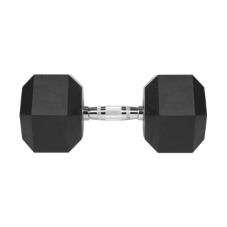 Hantel żeliwny gumowany sztangielka hantla HEX 30kg Rebel hexagonalne
