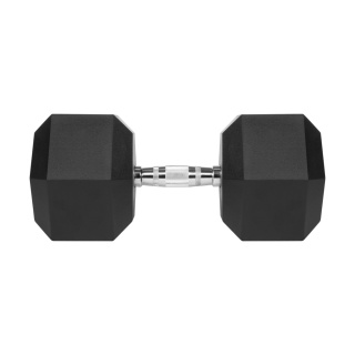 Hantel żeliwny gumowany sztangielka hantla HEX 40kg Rebel hexagonalne