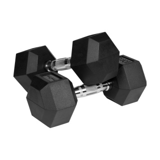 Hantle żeliwne gumowane HEX 2x10kg Rebel hexagonalne zestaw 20kg SOLIDNE