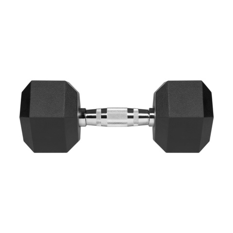 Hantle żeliwne gumowane HEX 2x10kg Rebel hexagonalne zestaw 20kg SOLIDNE