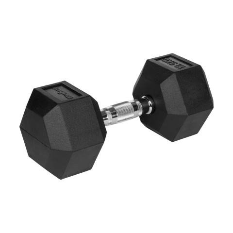 Hantle żeliwne gumowane HEX 2x12.5kg Rebel hexagonalne zestaw 25kg SOLIDNE Hantle żeliwne gumowane HEX 2x12.5kg Rebel hexagonalne zestaw 25kg SOLIDNE