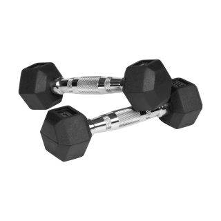 Hantle żeliwne gumowane HEX 2x1kg Rebel hexagonalne zestaw 2kg SOLIDNE