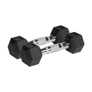Hantle żeliwne gumowane HEX 2x2kg Rebel hexagonalne zestaw 4kg SOLIDNE