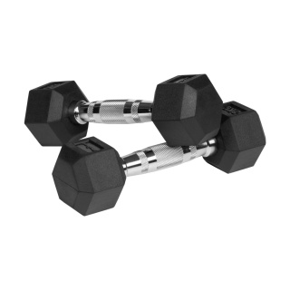 Hantle żeliwne gumowane HEX 2x2kg Rebel hexagonalne zestaw 4kg SOLIDNE