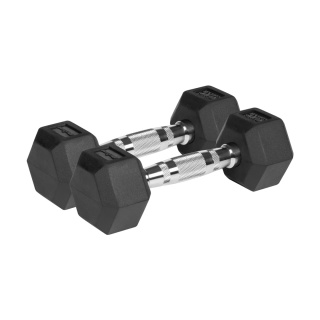 Hantle żeliwne gumowane HEX 2x3kg Rebel hexagonalne zestaw 6kg SOLIDNE