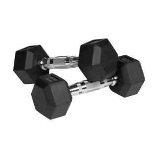 Hantle żeliwne gumowane HEX 2x3kg Rebel hexagonalne zestaw 6kg SOLIDNE