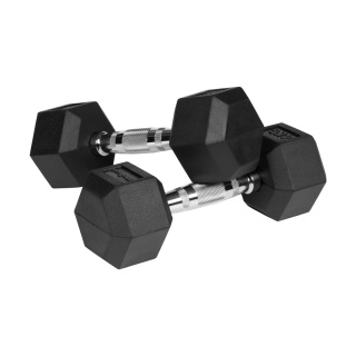Hantle żeliwne gumowane HEX 2x4kg Rebel hexagonalne zestaw 8kg SOLIDNE