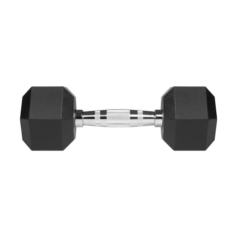 Hantle żeliwne gumowane HEX 2x5kg Rebel hexagonalne zestaw 10kg SOLIDNE