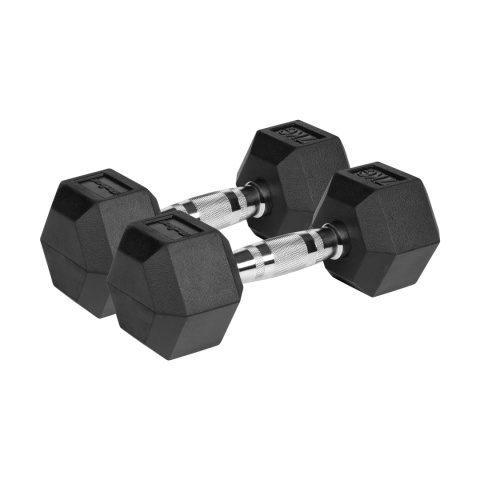 Hantle żeliwne gumowane HEX 2x7kg Rebel hexagonalne zestaw 14kg SOLIDNE Hantle żeliwne gumowane HEX 2x7kg Rebel hexagonalne zestaw 14kg SOLIDNE
